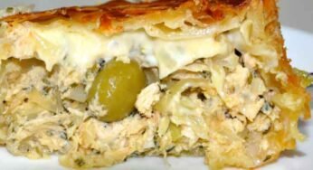 Torta de Bacalhau com Massa Folhada