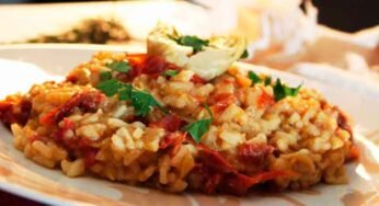 Arroz com Bacalhau e Tomate Seco