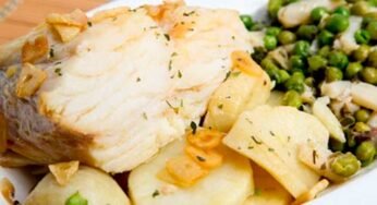 Receita de Bacalhau com Aspargos e Batatas