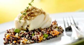 Bacalhau com Quinoa Negra e Castanha do Pará Triturada