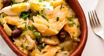 Bacalhau à Moda Antiga no Forno com Raspas de Limão