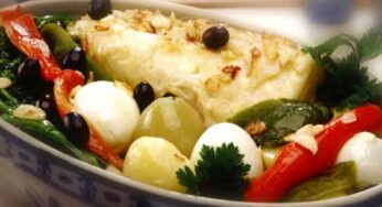 Bacalhau Cozido com Batata e Couve Manteiga Refogada