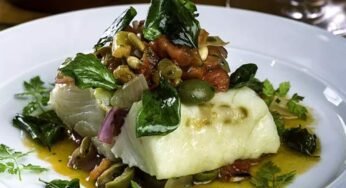 Receita de Bacalhau à Romana com Pinoli e Manjericão