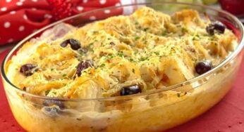 Bacalhau Gratinado com Creme de Mandioca (Macaxeira)