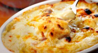 Receita de Bacalhau com Natas Gratinado no Forno