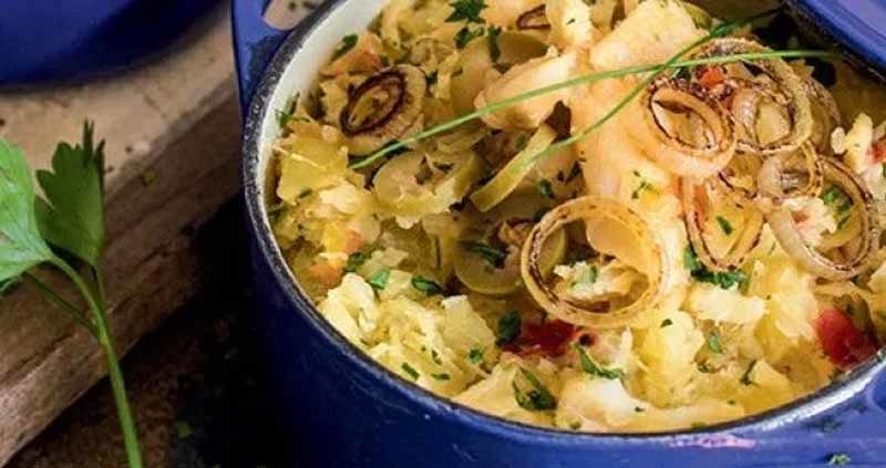 Receita de tigelinha de bacalhau com mandioca