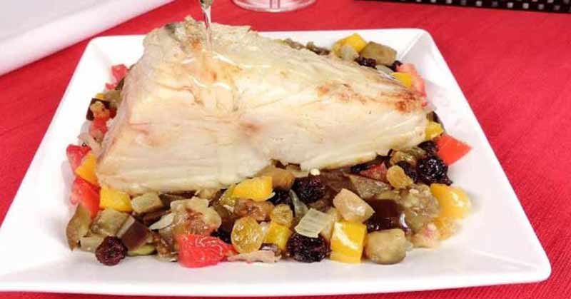 Receita de bacalhau com berinjela fit