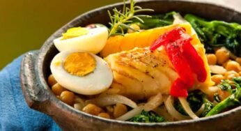 Bacalhau com Grão-de-Bico e Brócolis