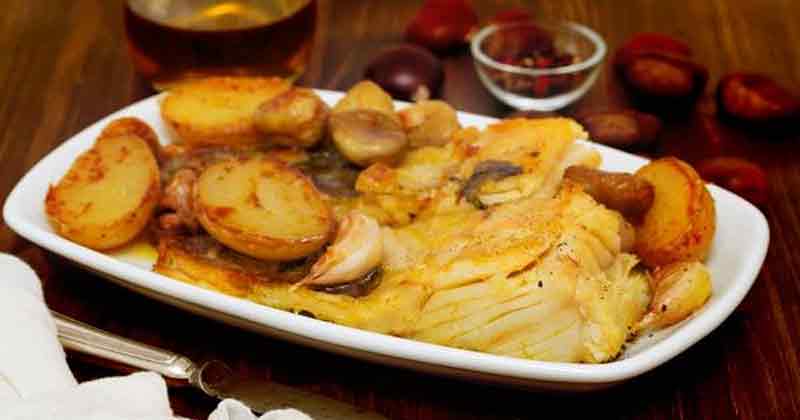Receita de bacalhau frito com batatas