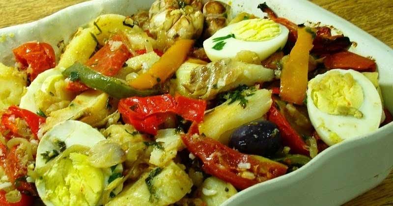 Receita de bacalhoada de forno