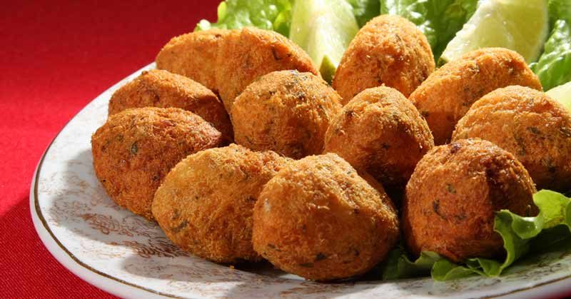 Receita de bolinho de bacalhau fit