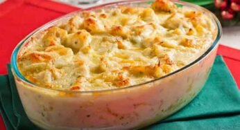 Suflê de bacalhau com claras em neve