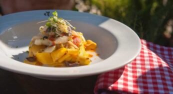 Papardelle com Lascas de Bacalhau e Alho-Poró
