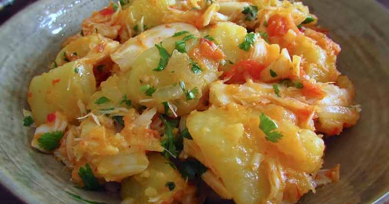 Bacalhau com Batatas e Tomates Maduros