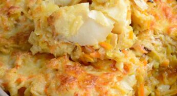 Bacalhau com Legumes Gratinado