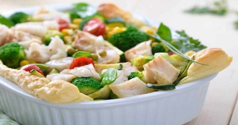 Salada de Bacalhau com Batata e Brócoli