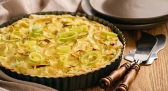 Empadão de Bacalhau com Alho-Poró e Espinafres