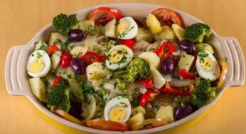 Receita de Bacalhau ao Azeite com Legumes de Forno