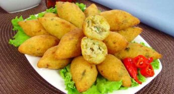 Bolinho de Mandioca com Recheio de Bacalhau