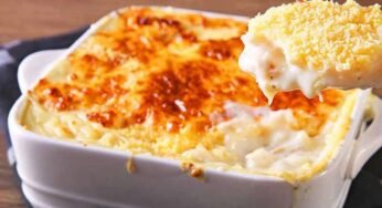 Gratinado de Bacalhau com Requeijão e Batata