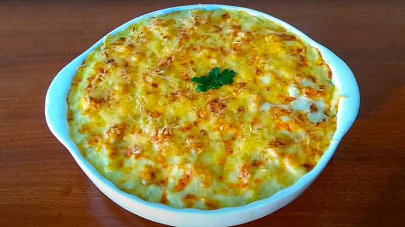 Receita de Bacalhau às Natas Gratinado