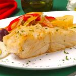 Bacalhau com Legumes e Alho Frito