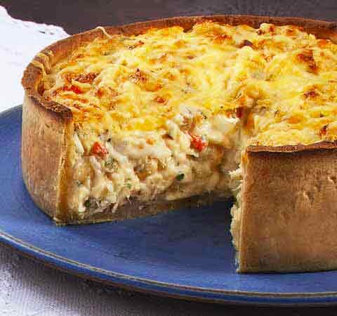 Torta de Bacalhau com Massa de Grão-de-Bico