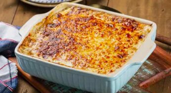 Bacalhau Gratinado com Alho Poró e Creme de Leite