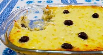 Escondidinho de Bacalhau Gratinado com Muçarela