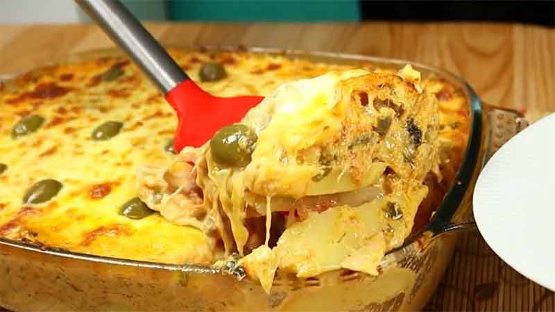 Bacalhau com Batatas Gratinado no Forno