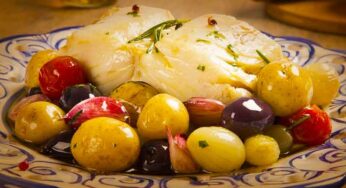 Lombo de Bacalhau com Batata Bolinha ao Forno