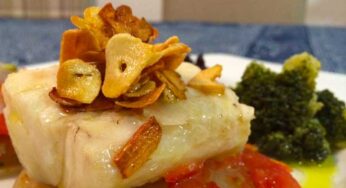 Bacalhau com Alho Laminado no Azeite