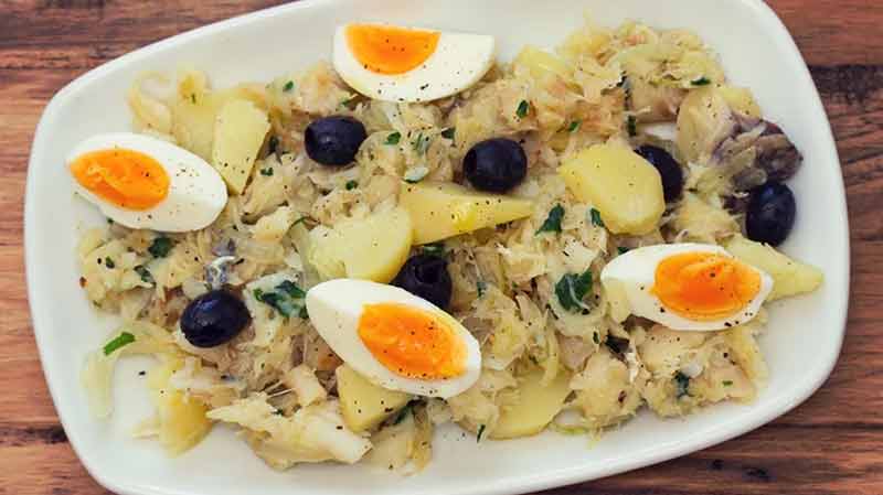Bacalhau com Batata e ovo