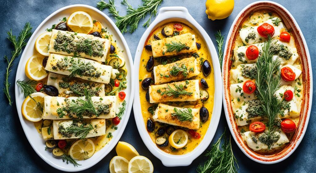 Variações de bacalhau gratinado