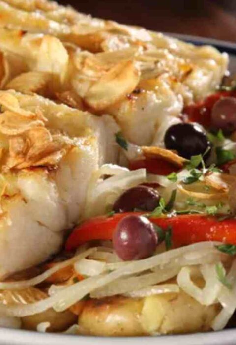 bacalhau à lagareiro com alho e azeite