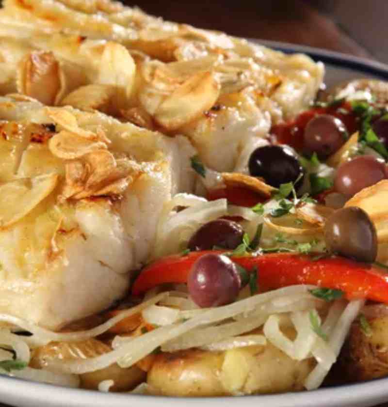 bacalhau à lagareiro com alho e azeite