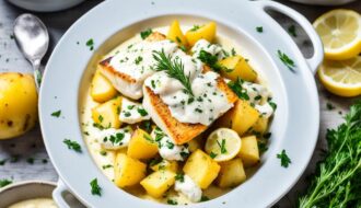 bacalhau com batata e maionese de alho