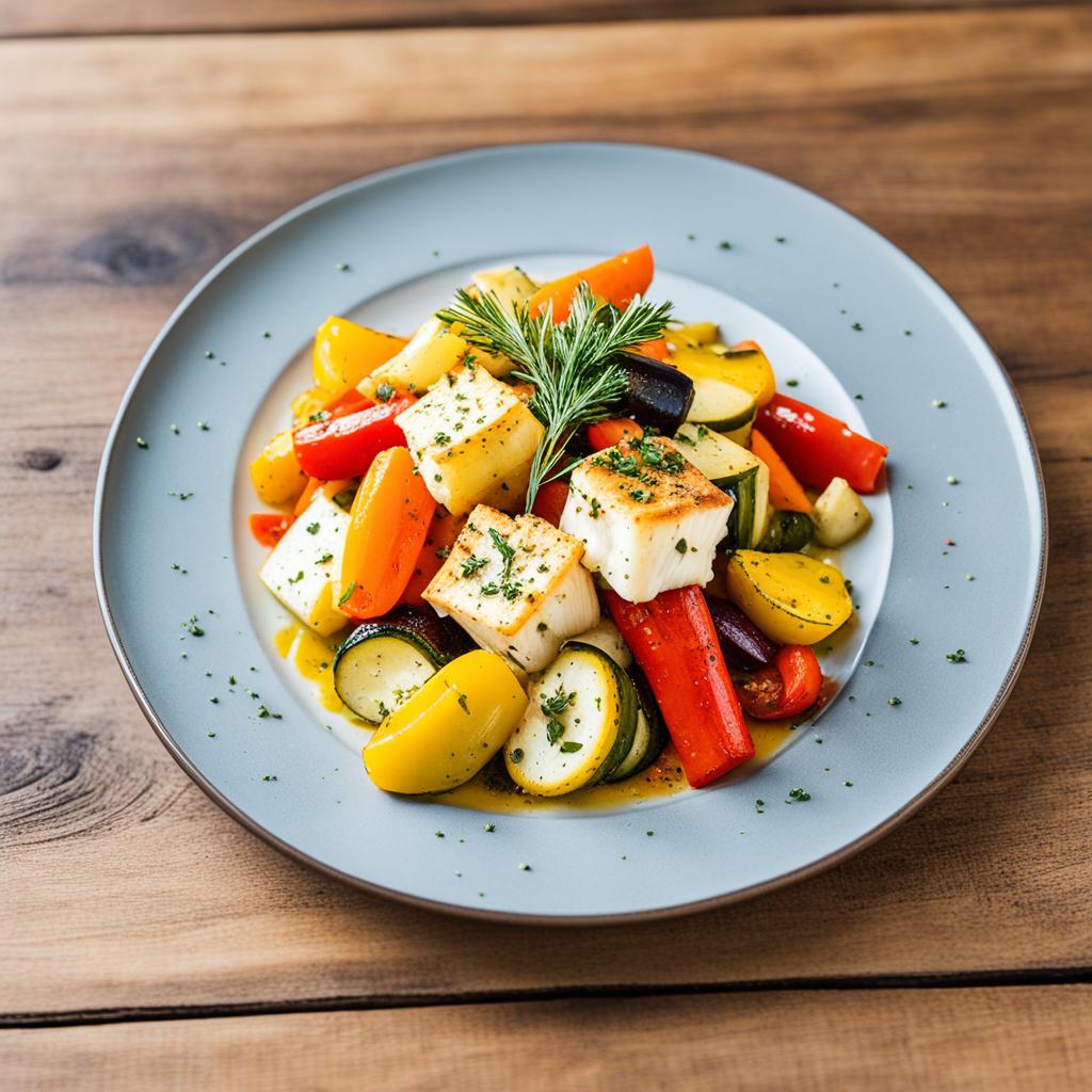 bacalhau com legumes