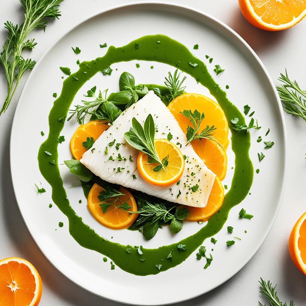 bacalhau com molho de laranja e ervas