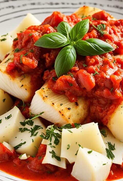 bacalhau com molho de tomate caseiro