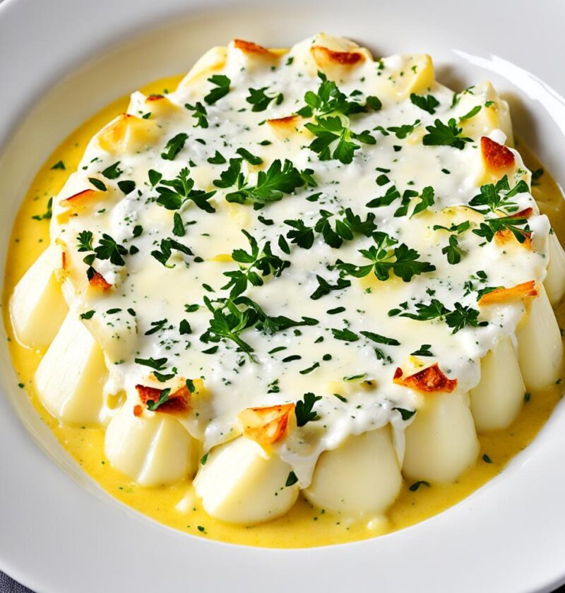 bacalhau com natas e queijo gratinado