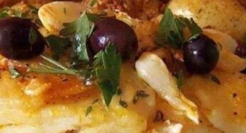 Bacalhau com Batatas ao Murro e Cebolas Caramelizadas