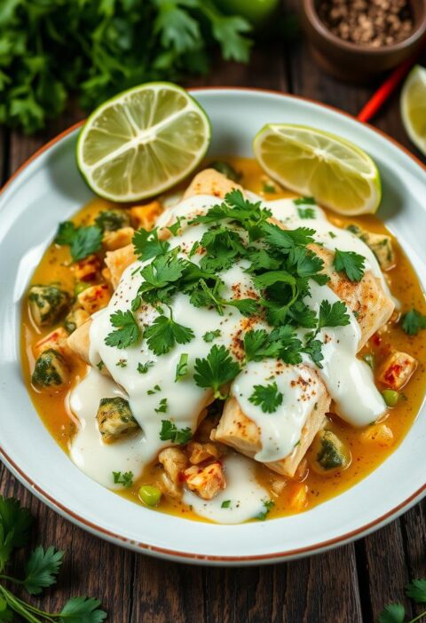 bacalhau ao molho de leite de coco e coentro