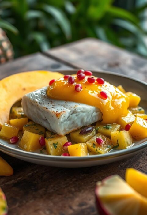 bacalhau ao molho de maracujá e pimenta rosa