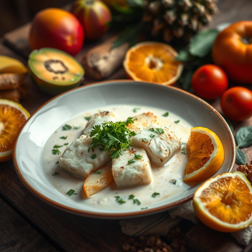 bacalhau com leite de coco