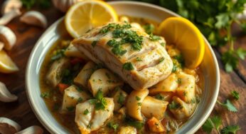 Bacalhau com Molho de Alho e Coentro: Receita Refrescante