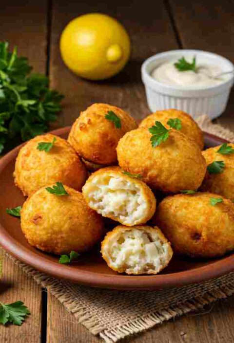 Bolinhos de Bacalhau Simples e Crocantes