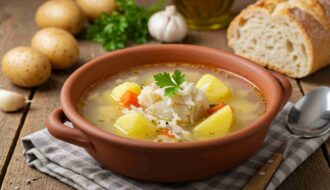 Sopa de bacalhau com batata