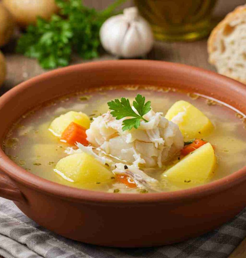 Sopa de bacalhau com batata