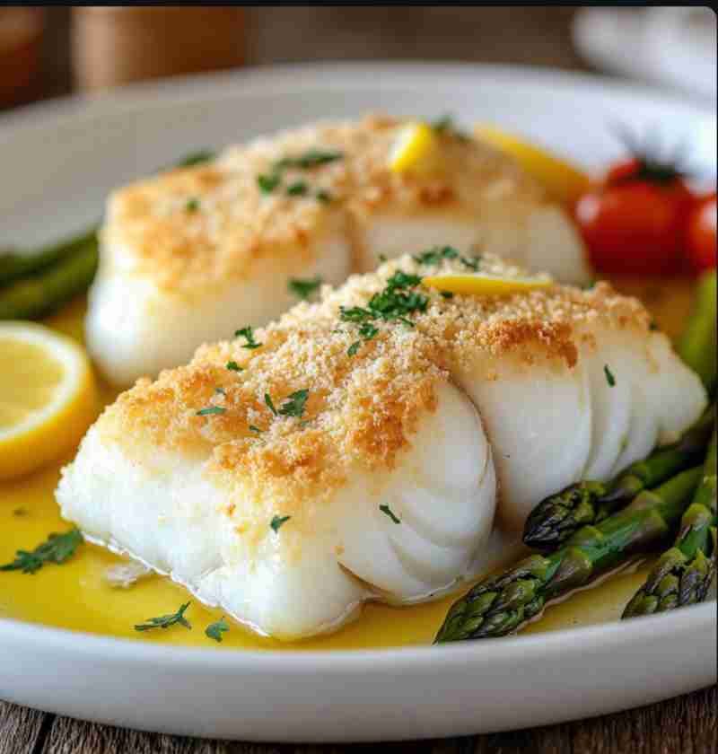 Bacalhau com Crosta de Parmesão e Limão